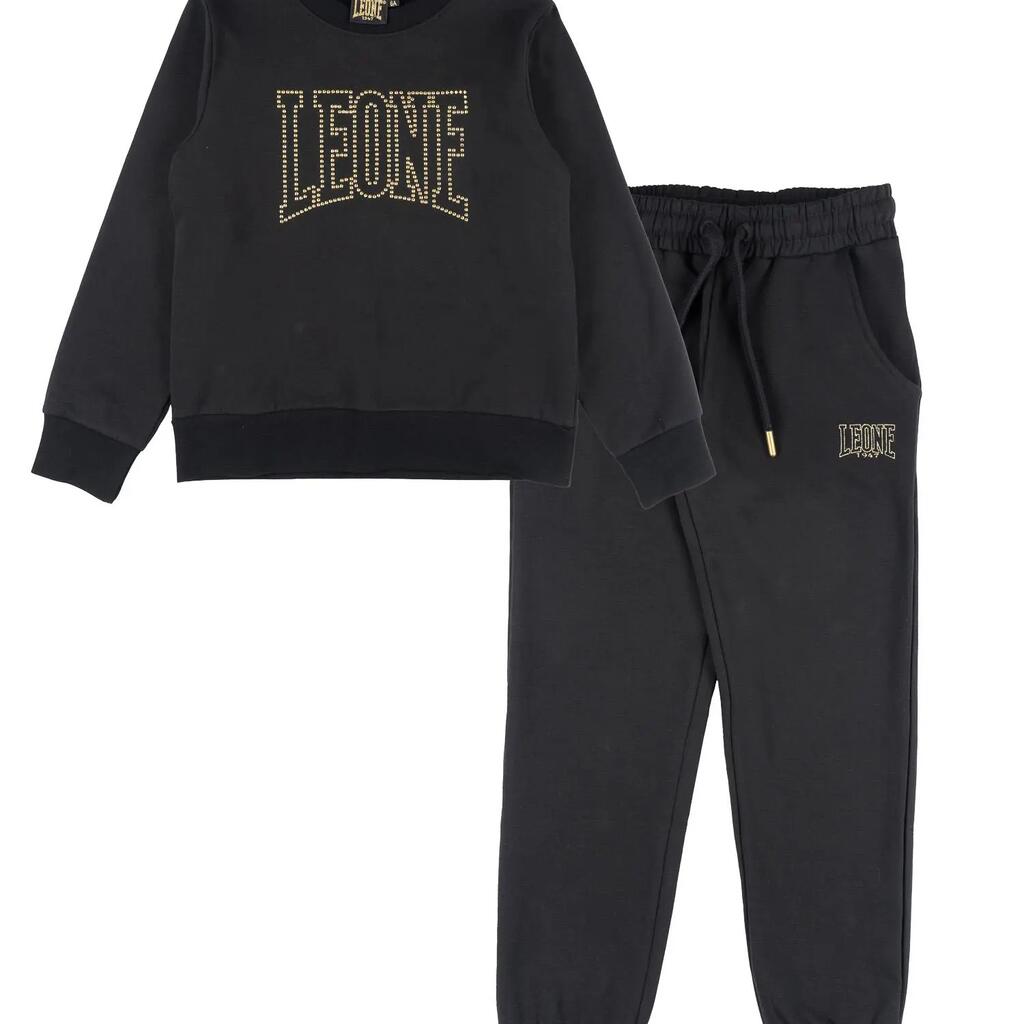 Leone 1947 Gold Girls' Crew Neck Winter Tracksuit