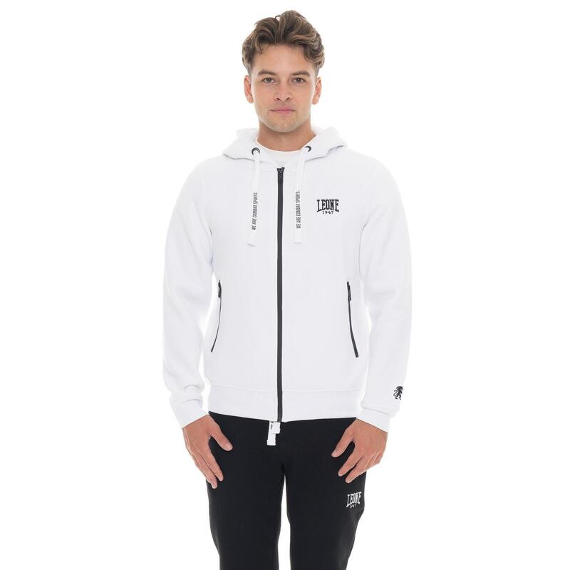 Hanorac bărbați Leone 1947 Apparel Soft Basic glugă și fermoar logo mic