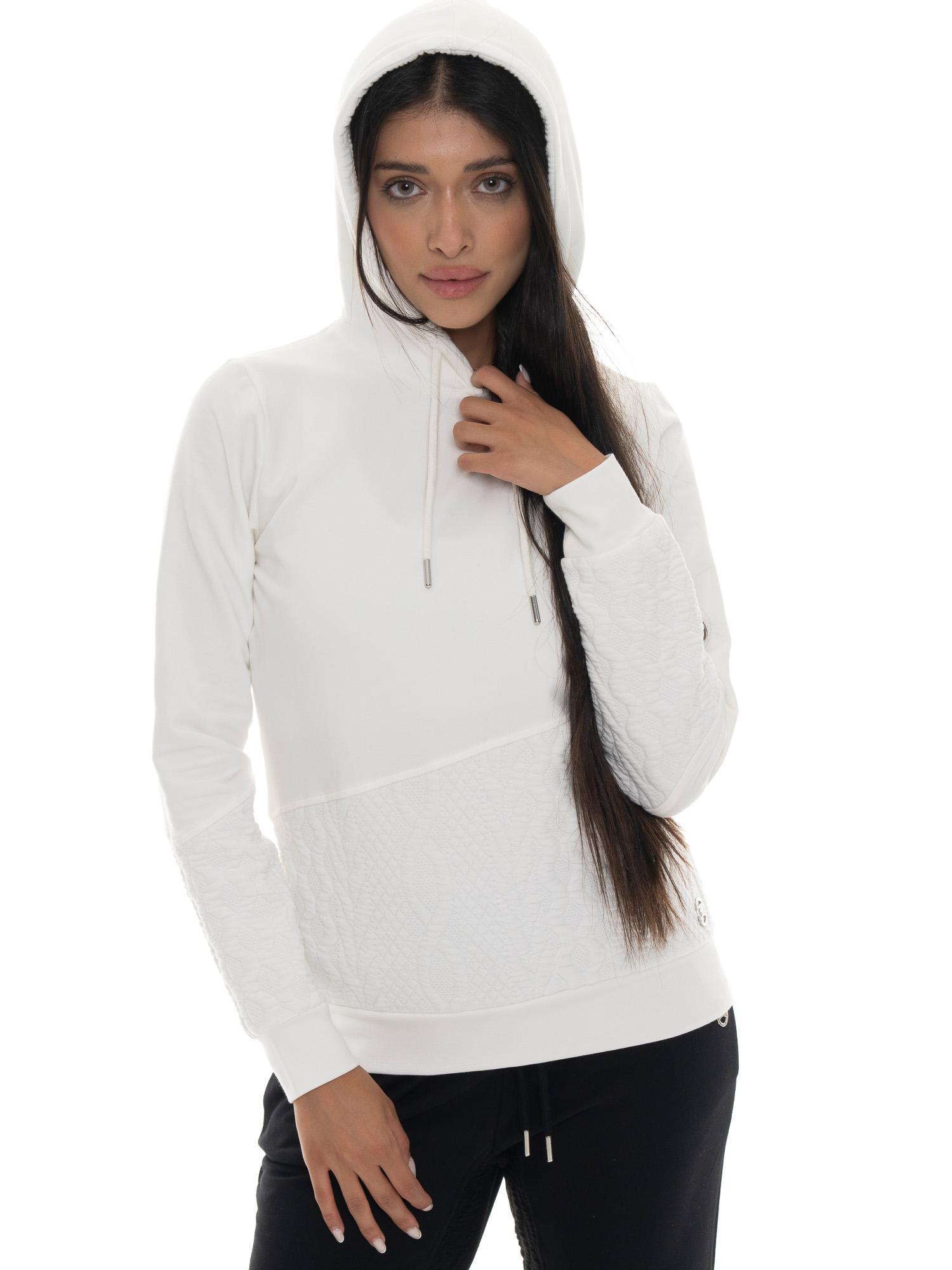 Blusa de moletom feminina de inverno com detalhes trançados da Leone 1947 Braid 5/7