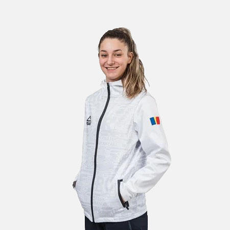 Geaca softshell TeamRomania20 Alb