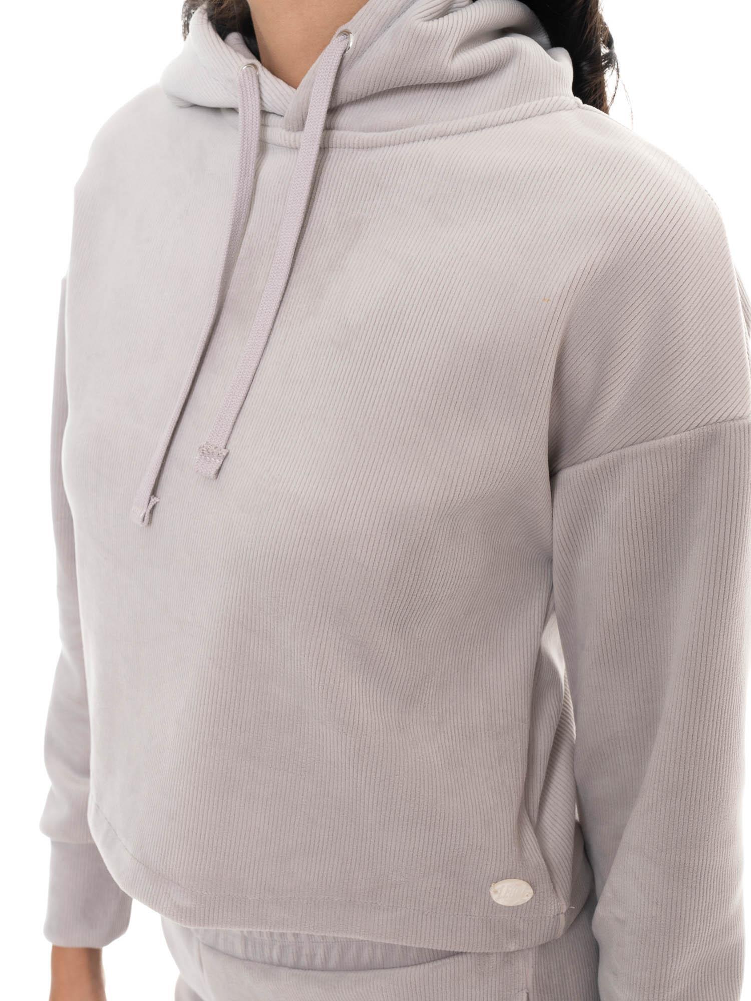 Sudadera mujer Leone 1947 Apparel Glam Winter cremallera terciopelo 3/7
