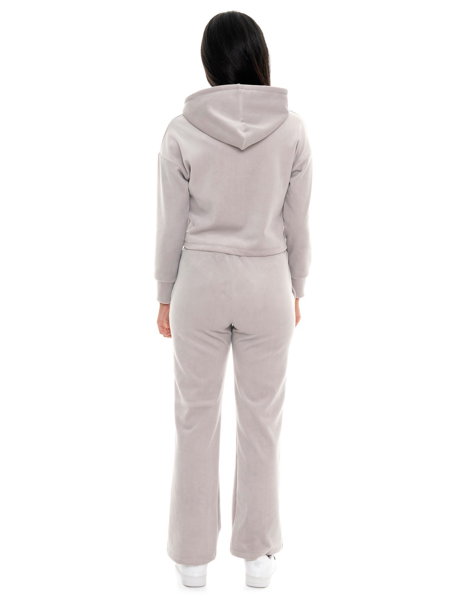 Sudadera mujer Leone 1947 Apparel Glam Winter cremallera terciopelo 4/7