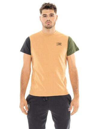 T-shirt homme à manches courtes contrastées, logo Leone 1947 Color Block