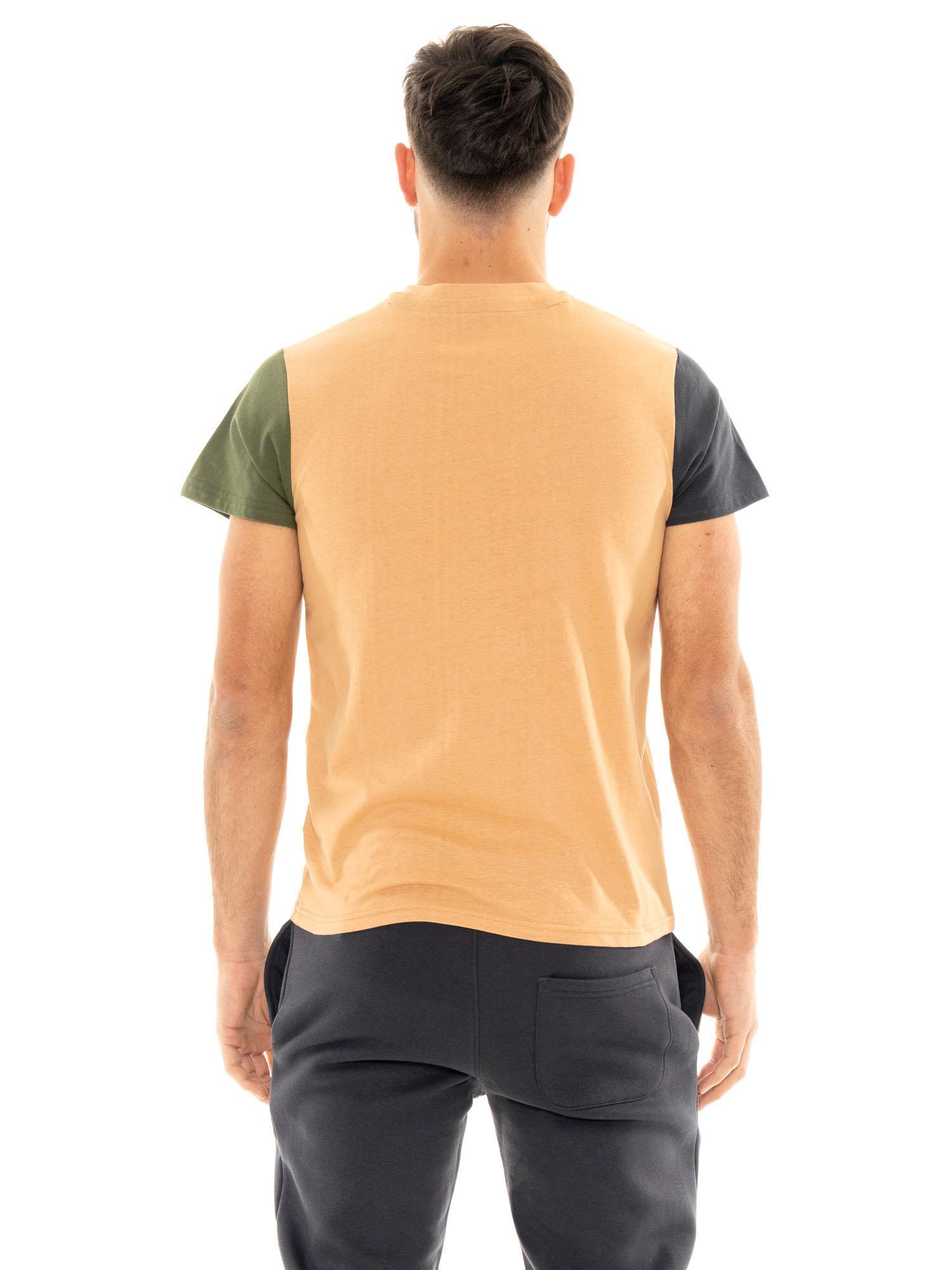 Camiseta hombre Leone 1947 Apparel Color Block manga corta logo pequeño 4/5