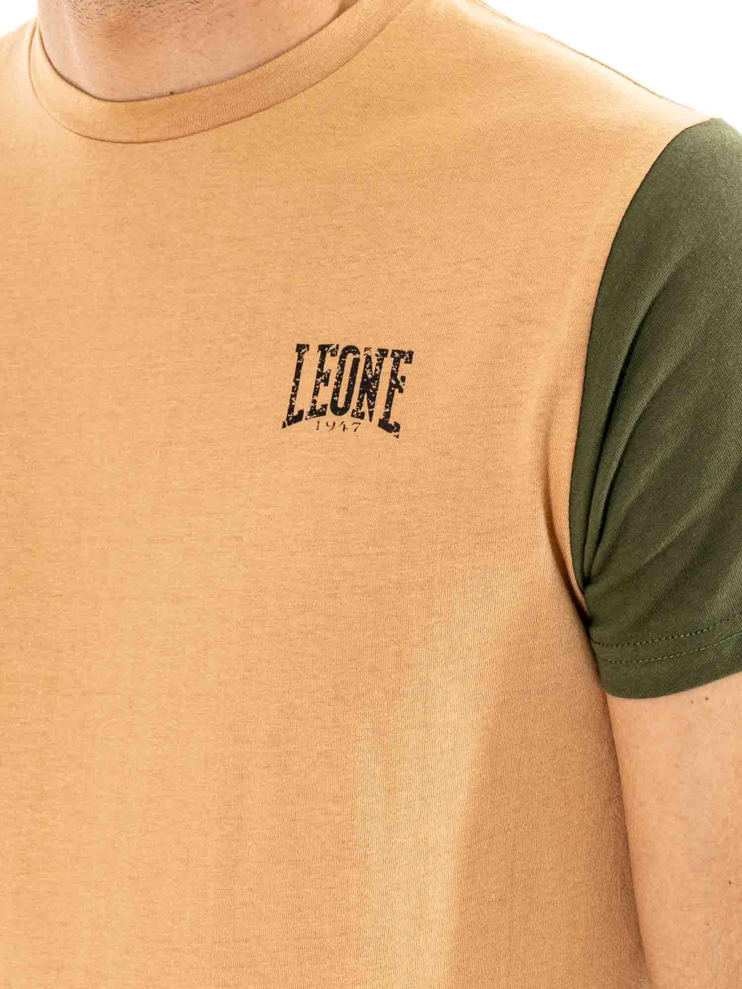 Camiseta hombre Leone 1947 Apparel Color Block manga corta logo pequeño 3/5