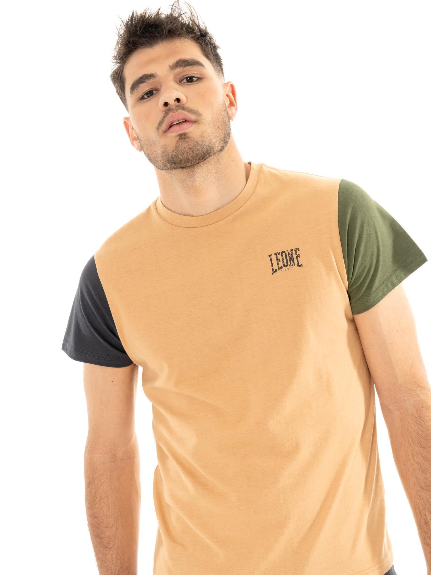 Camiseta hombre Leone 1947 Apparel Color Block manga corta logo pequeño 5/5