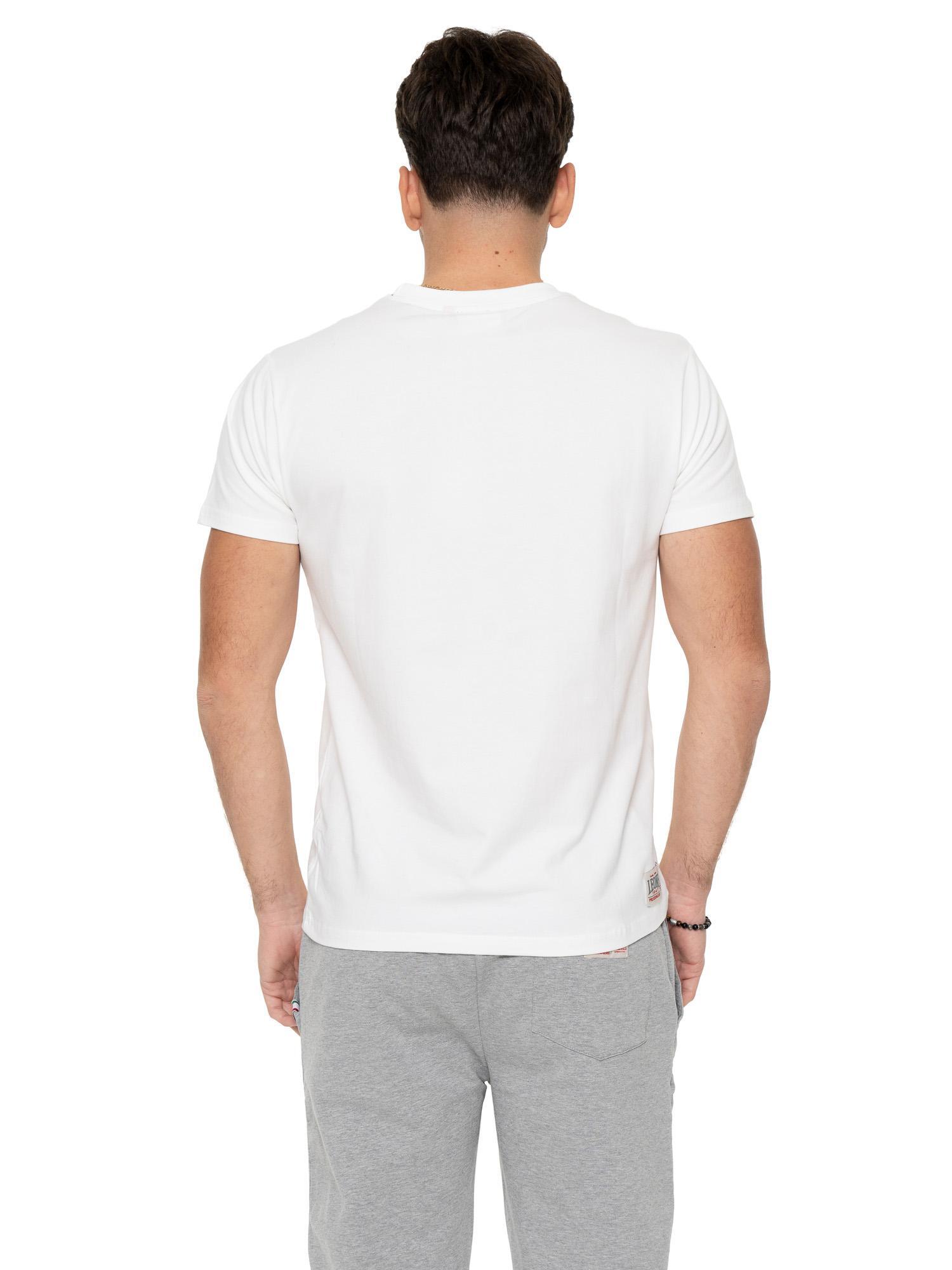 T-shirt à manches courtes pour homme en coton stretch avec petit logo « Basic » 4/7