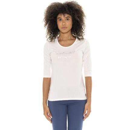 Koszulka Leone 1947 Braid Damen z 3/4-Ęrmeln aus Stretch-Baumwolle