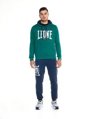 Leone basic vintage heren winter geborsteld trainingspak met capuchon