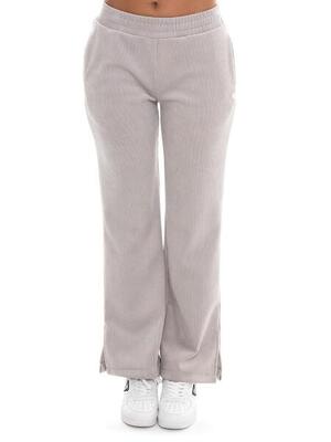 Leone 1947 glam winter gestreepte fluwelen palazzo-broek voor dames