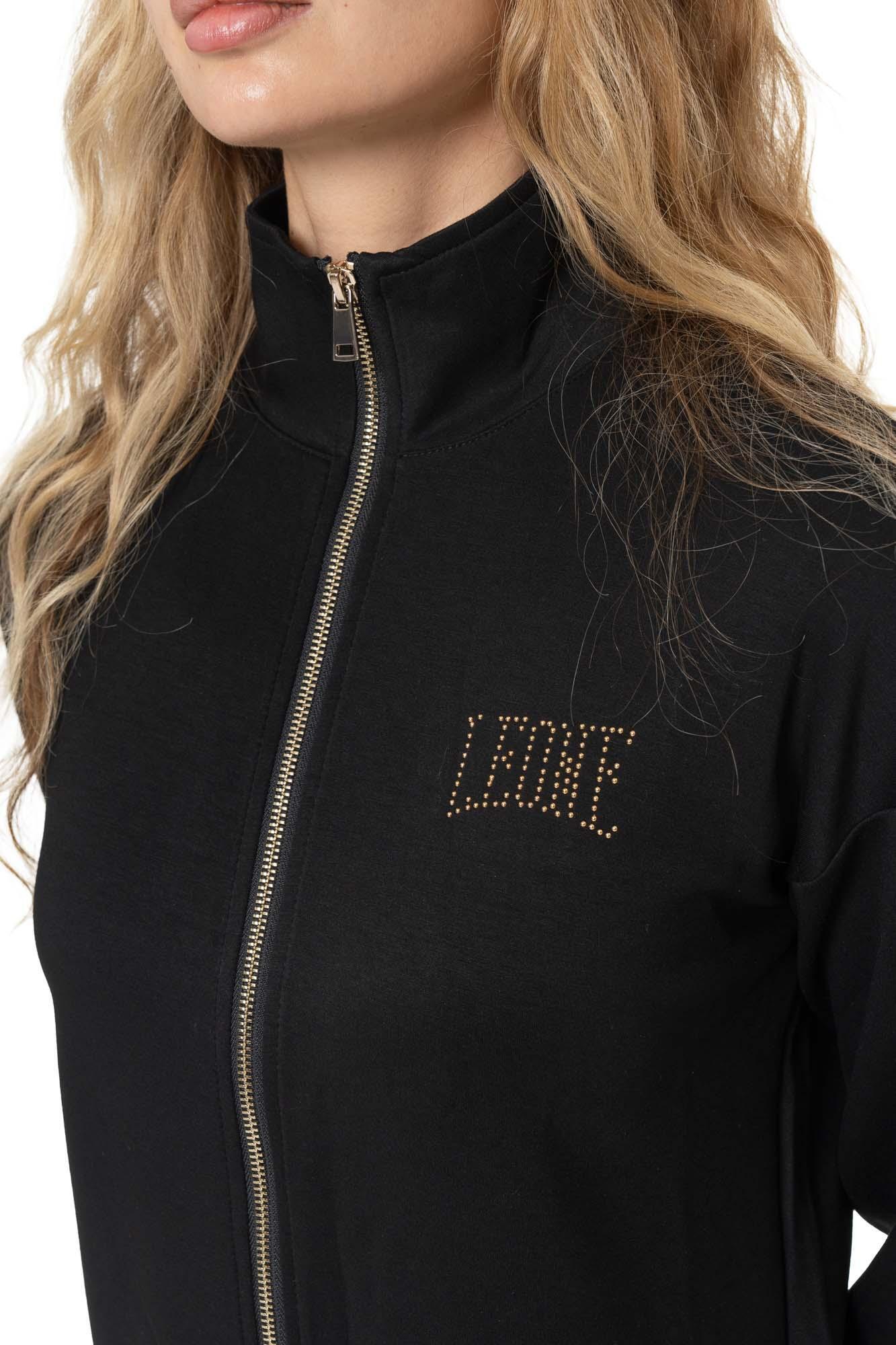 Sweat-shirt femme Leone 1947 Apparel Gold col montant zip 3/5