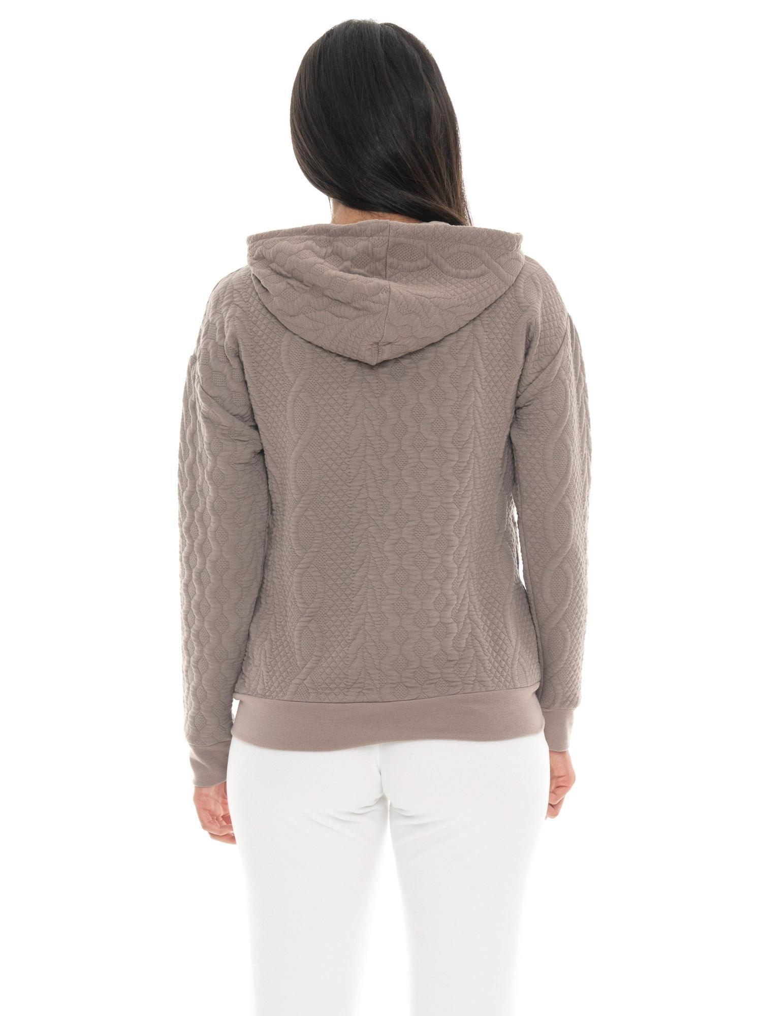 Sudadera con capucha mujer Leone 1947 Apparel Braid cremallera trenzado invierno 4/7