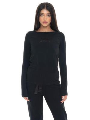 T-shirt donna a manica lunga con stampa Leone 1947 Never Without