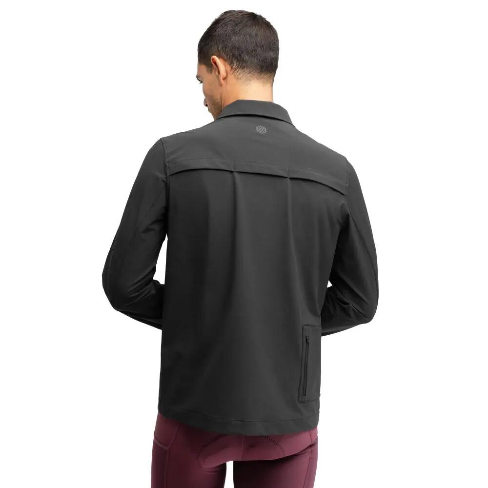 Sobrecamisa de verão de ciclismo gravel para homem Stoneway Black Preto 2/7