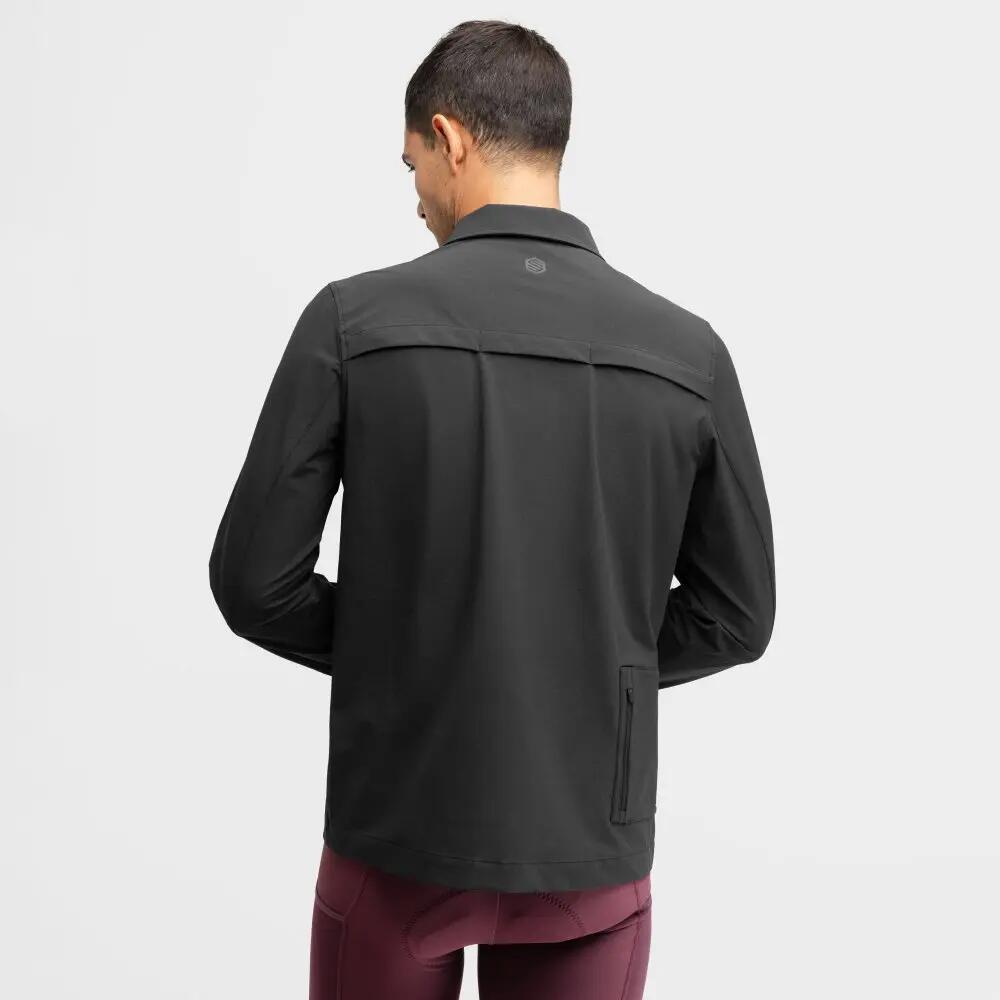 Sobrecamisa de verão de ciclismo gravel para homem Stoneway Black Preto 6/7