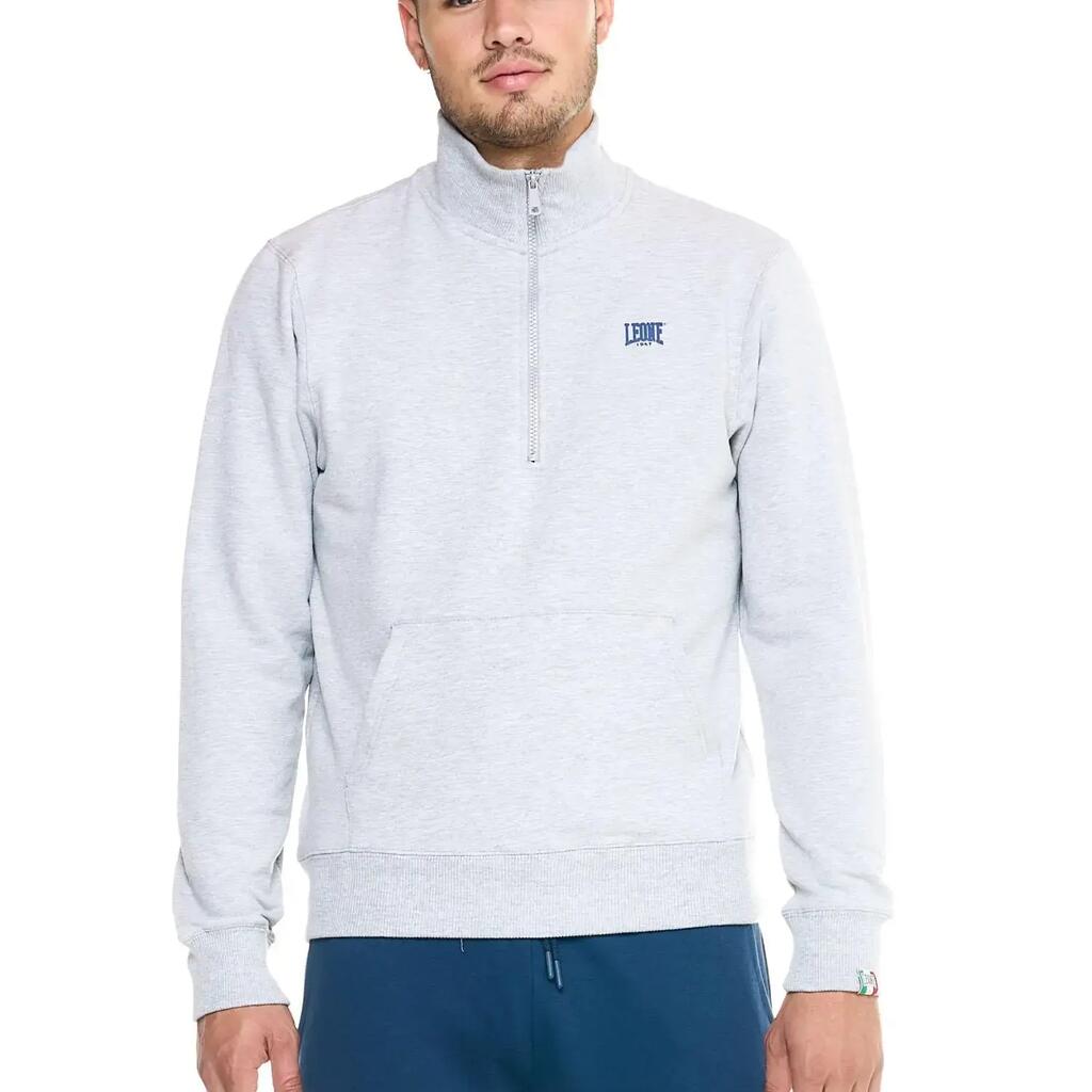 Men's zip-up sweatshirts with high neck, Basic line