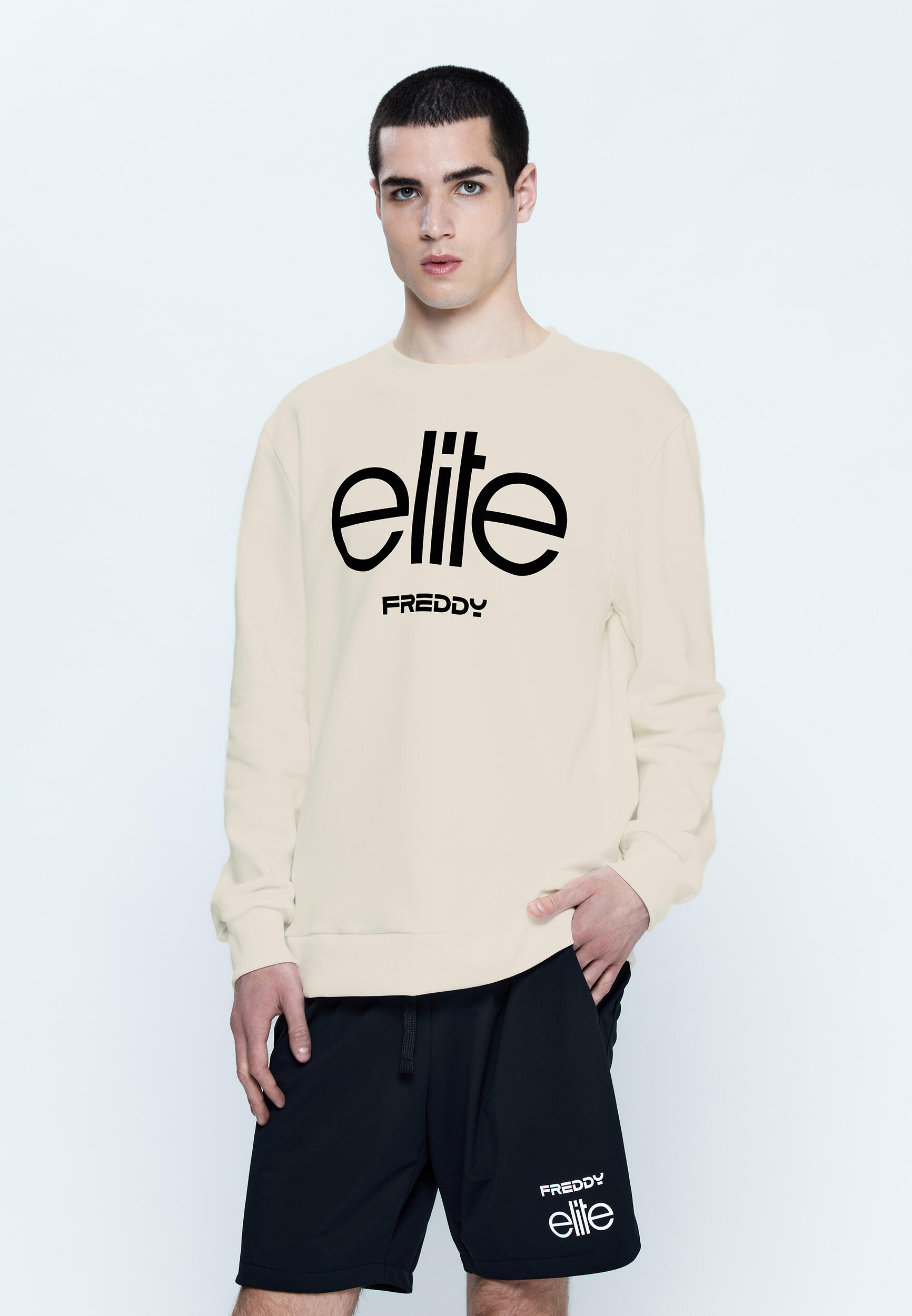 Felpa Unisex girocollo con grande ricamo Elite 4/5
