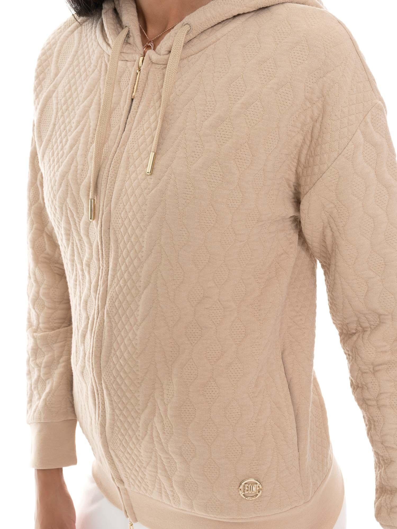 Sudadera con capucha mujer Leone 1947 Apparel Braid cremallera trenzado invierno 3/7