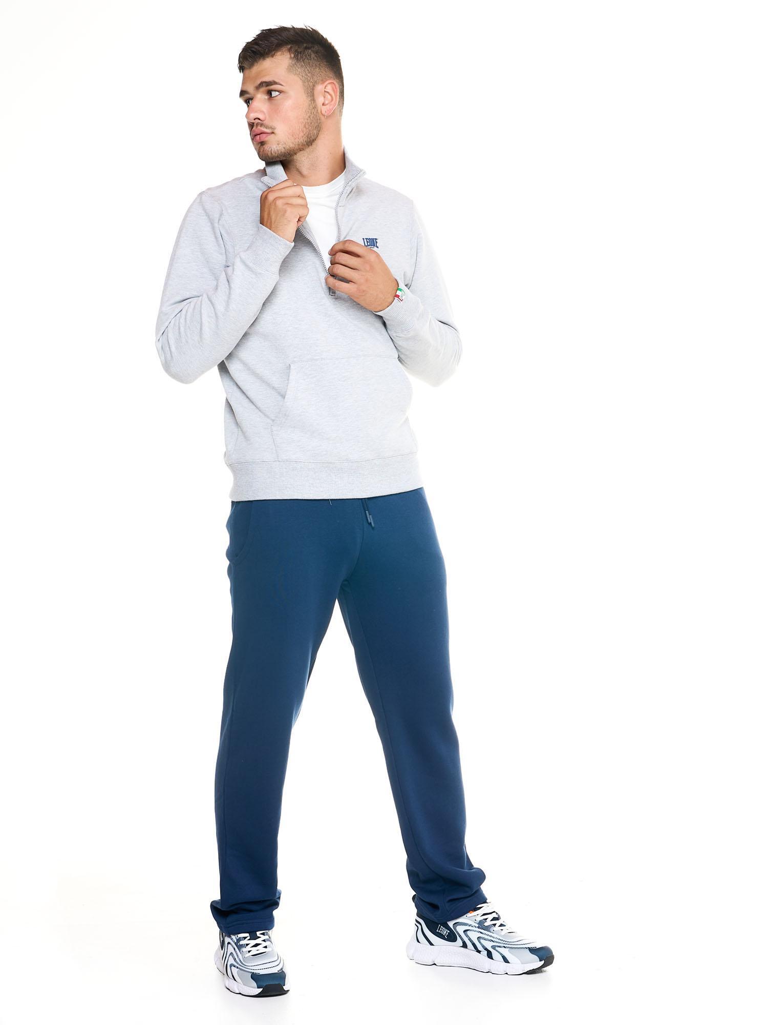 Felpa uomo con zip collo alto linea Basic 3/8