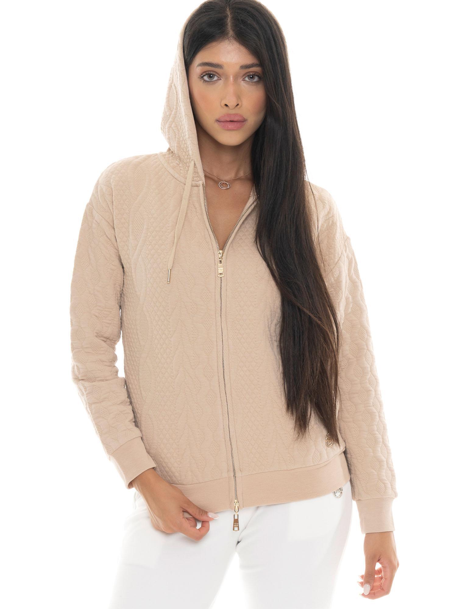 Sudadera con capucha mujer Leone 1947 Apparel Braid cremallera trenzado invierno 5/7