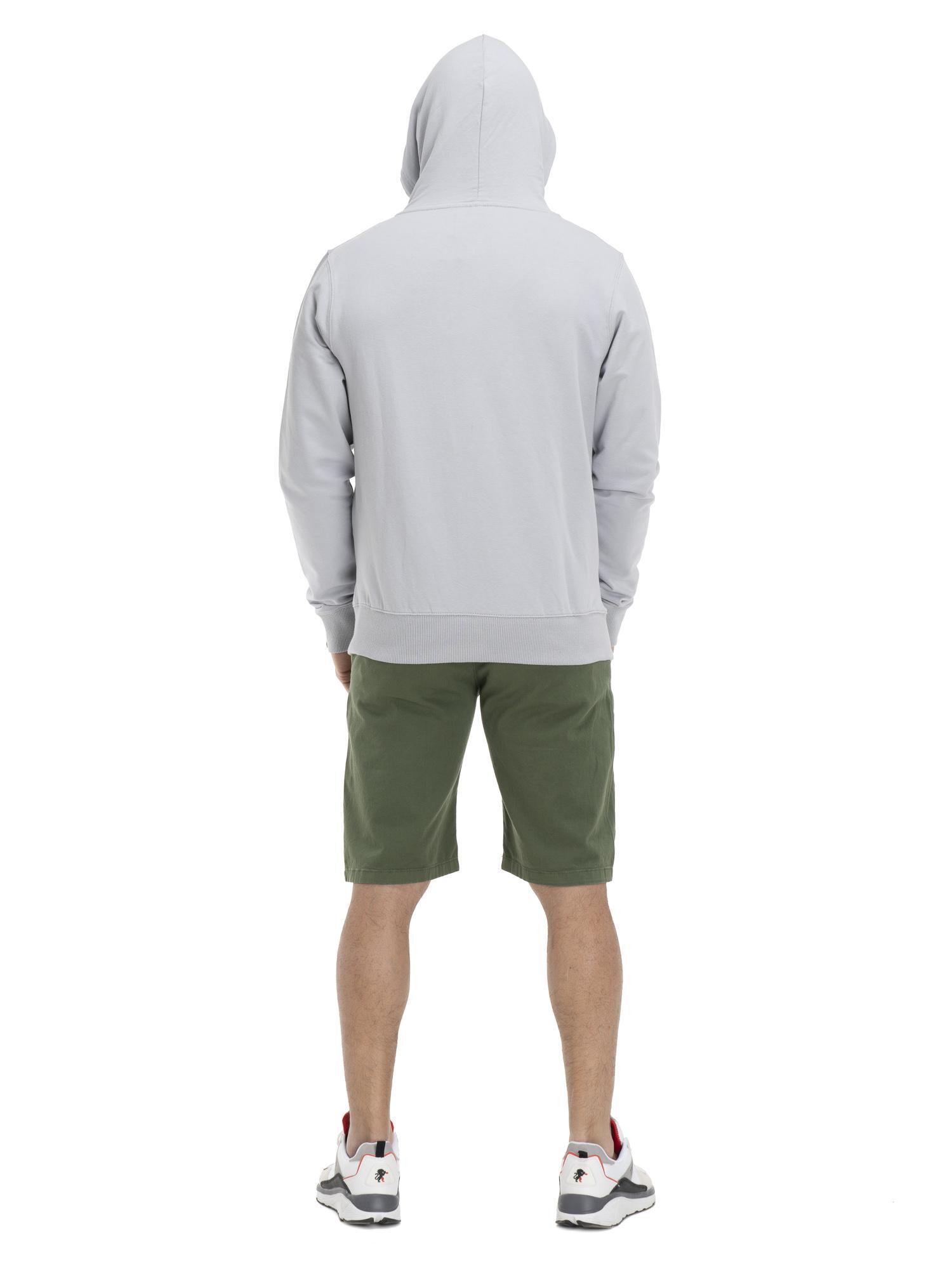 Felpa da uomo con cappuccio e zip non felpata Leone Basic 4/8