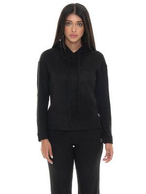 Leone 1947 warm touch dames geribbelde pull-on capuchon wintersweater