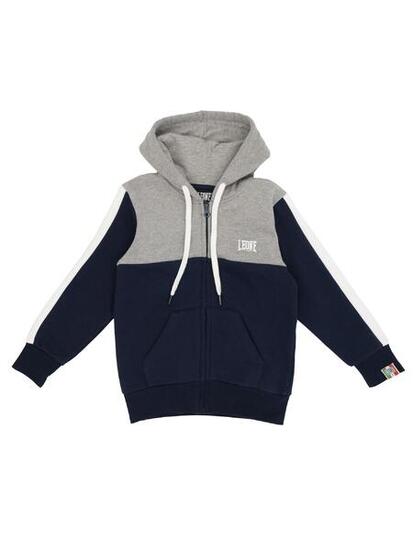 Sweat à capuche gris garçon lion