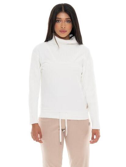 Felpe invernale da donna dolcevita con inserti in maglia Leone 1947 Warm Touch