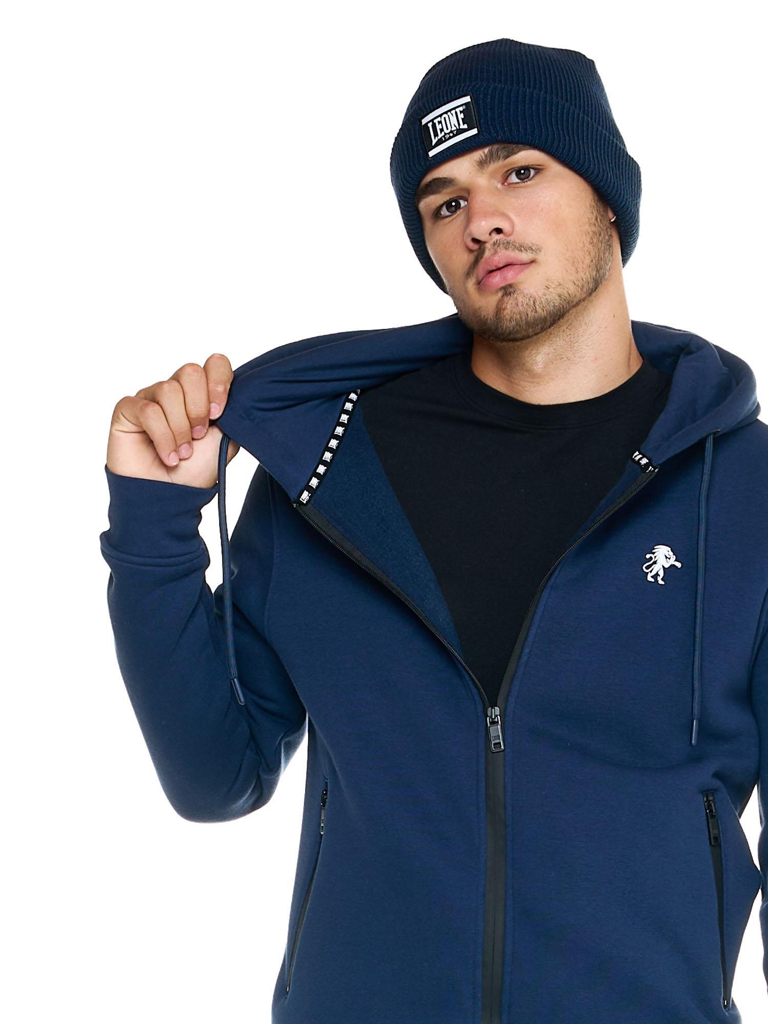 Sweat à capuche homme Leone avec fermeture éclair complète Soft Basic 5/6