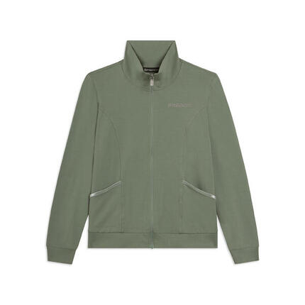 Sweat-shirt zippé et col montant en jersey élastique