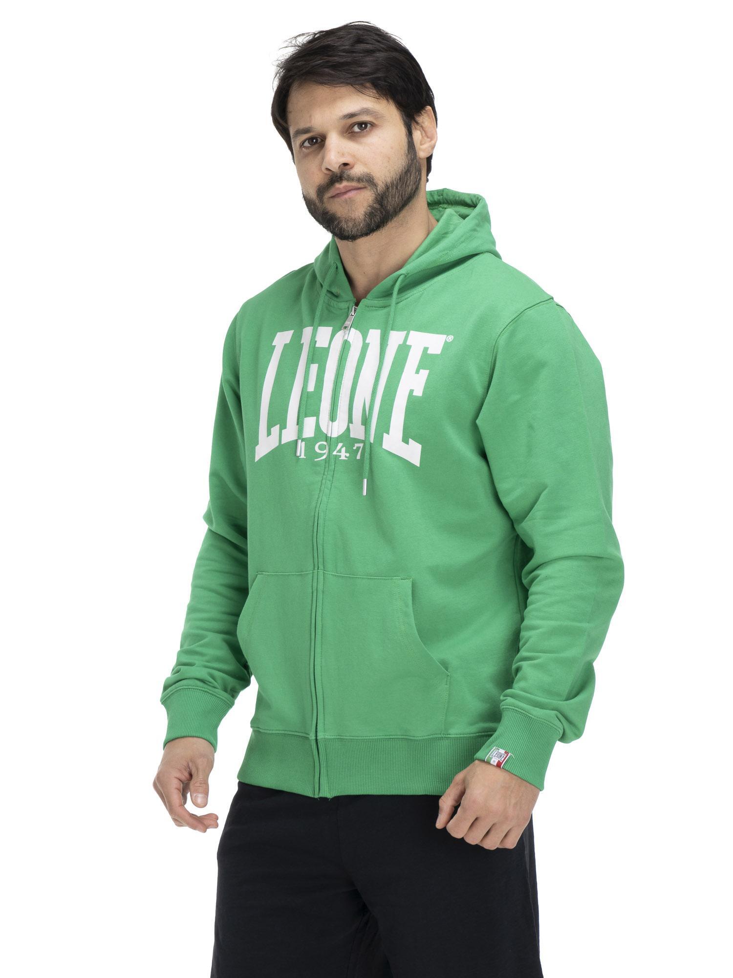 Leone 1947 Herren-Kapuzenpullover mit Reißverschluss 3/8