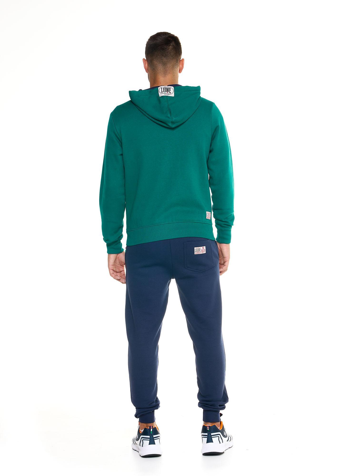Fato de treino masculino Leone 1947 Apparel Basic Vintage, capuz, fecho, inverno 4/8