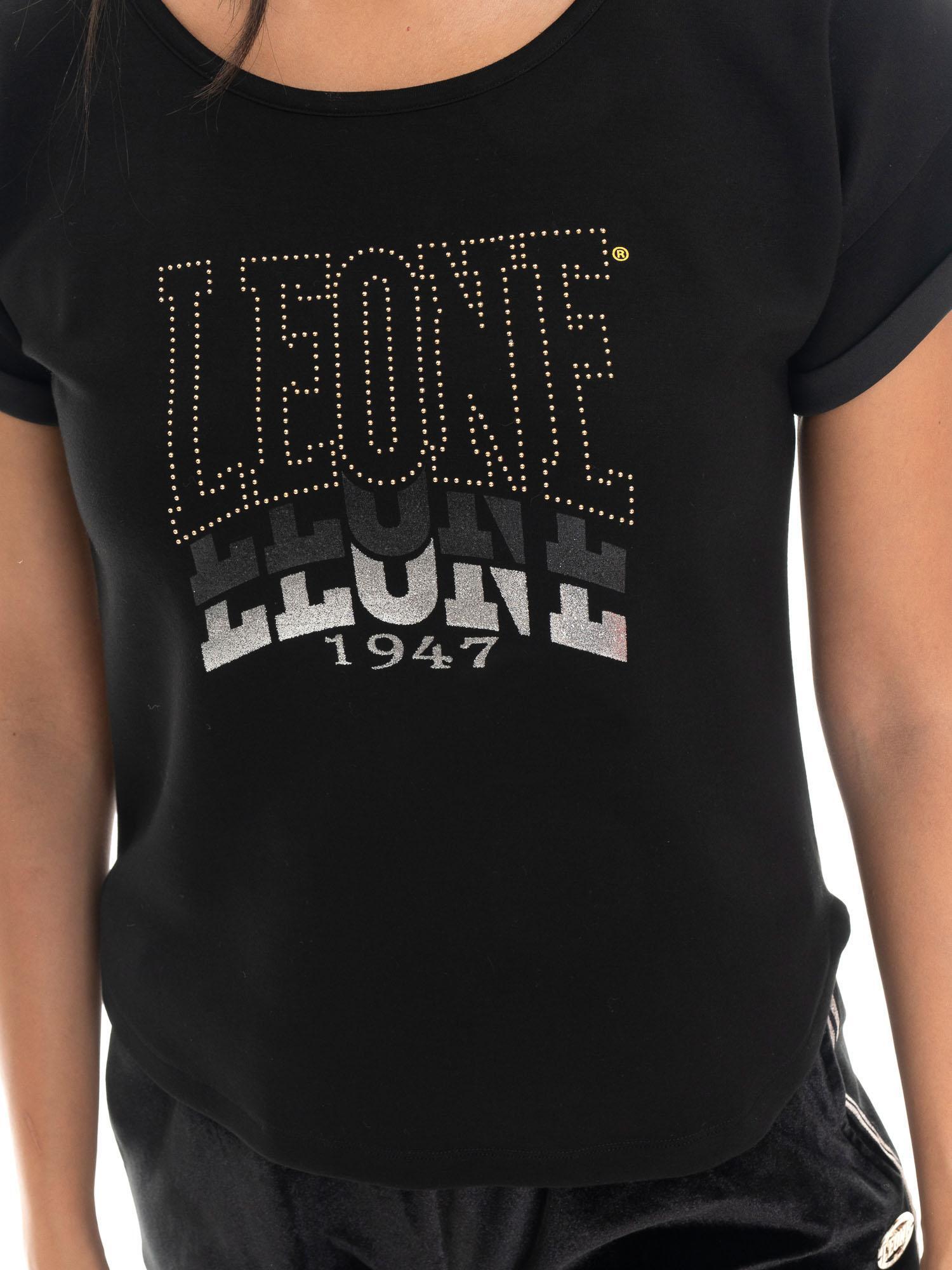 T-shirt donna a manica corta, tessuto elasticizzato Leone 1947 Gold Studs 3/5