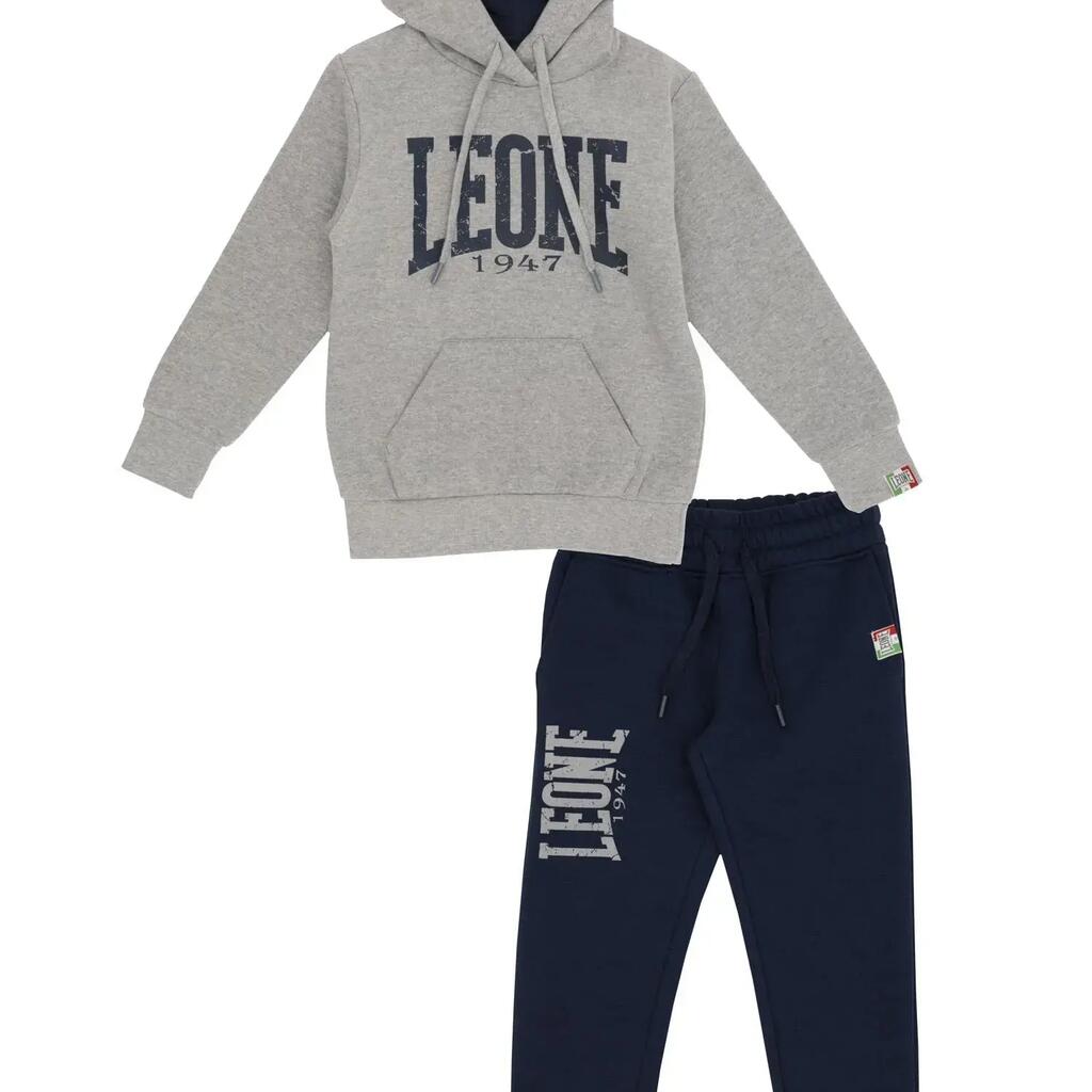 Lion Hooded Tracksuit for Kids Grey Boy