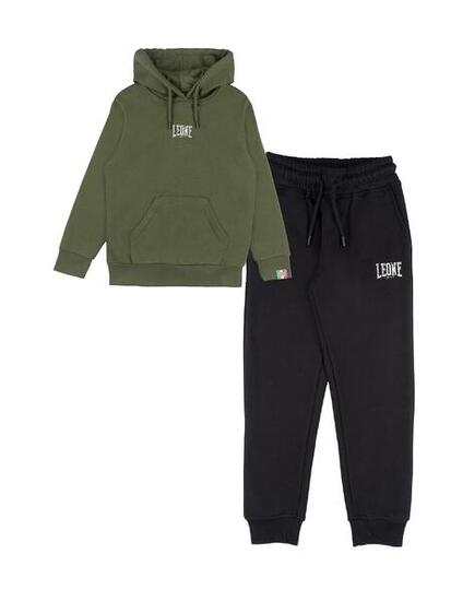 Leone 1947 Vintage-Winter-Trainingsanzug zum Überziehen mit Kapuze für Kinder