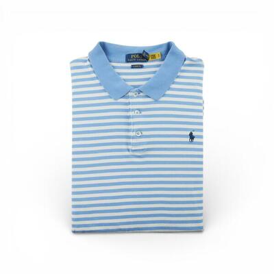 Tweedehands - korte mouw poloshirt heren lichtblauw - als nieuw