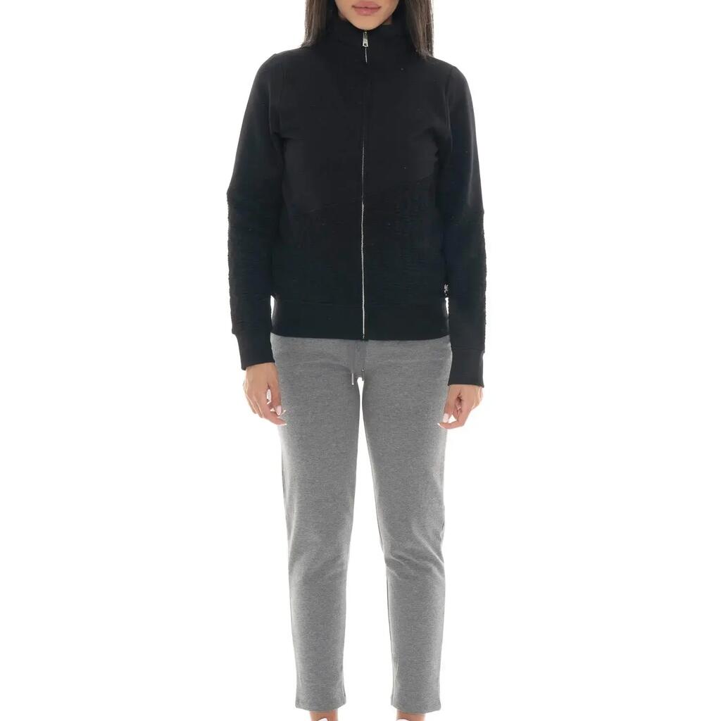 Women's full-zip winter sweatshirt with a high neck, Braid line
