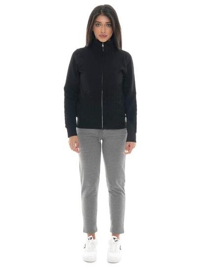 Felpa invernale donna full zip collo alto linea Braid