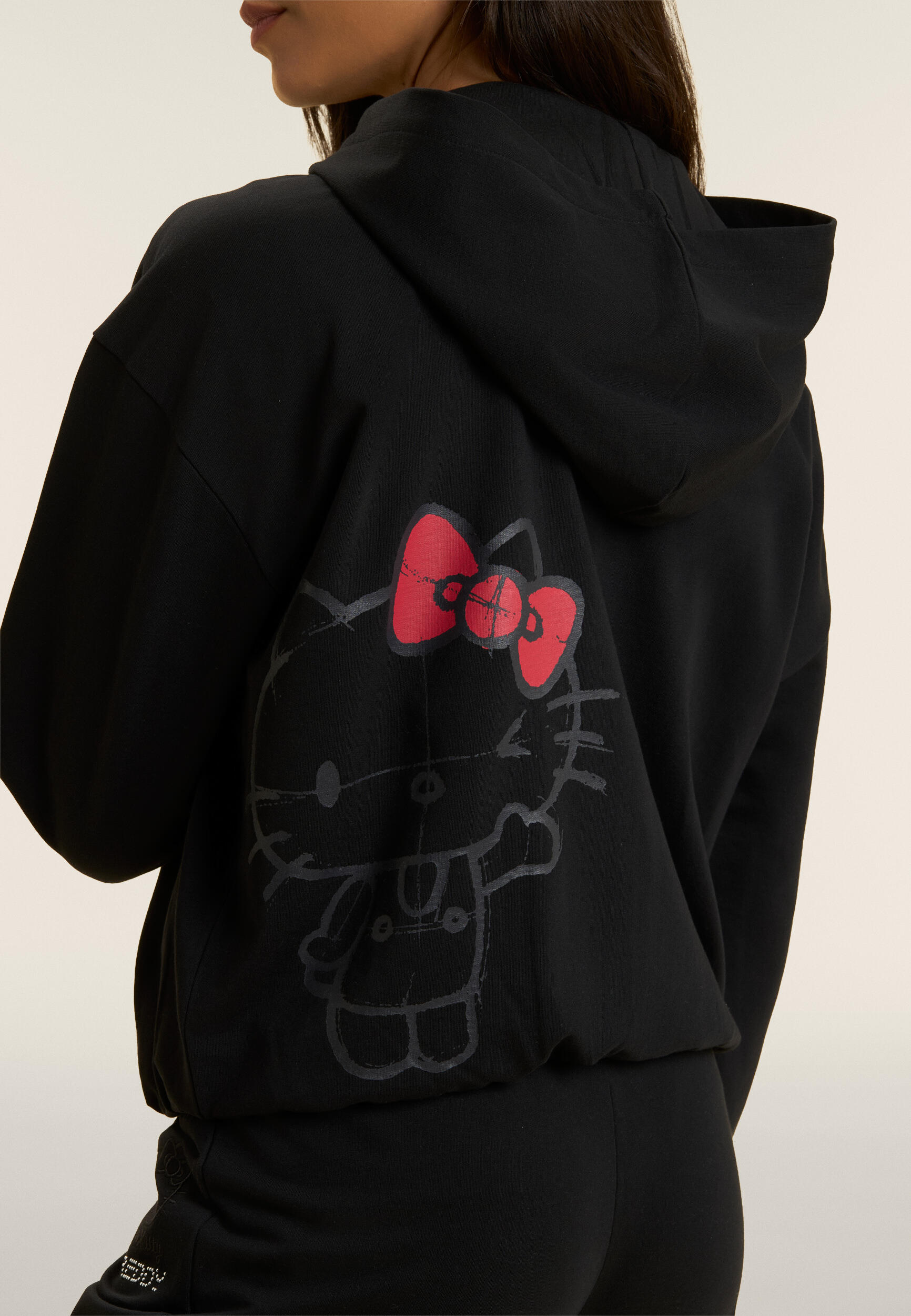 Felpa con cappuccio, zip e stampa posteriore Hello Kitty 5/5
