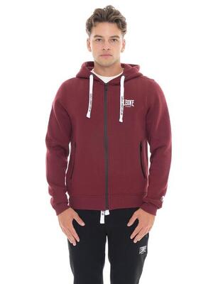 Felpe invernale uomo con cappuccio e zip logo piccolo Leone 1947 Soft Basic