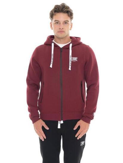 Felpe invernale uomo con cappuccio e zip logo piccolo Leone 1947 Soft Basic