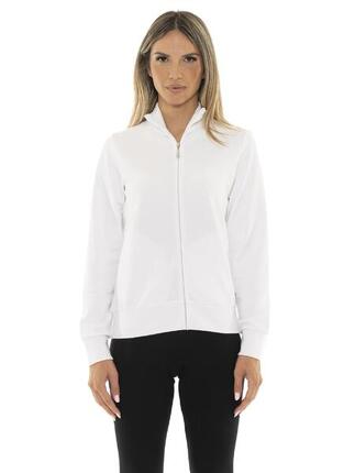 Leone Basic Damen-Sweatshirts mit Reißverschluss und Kragen