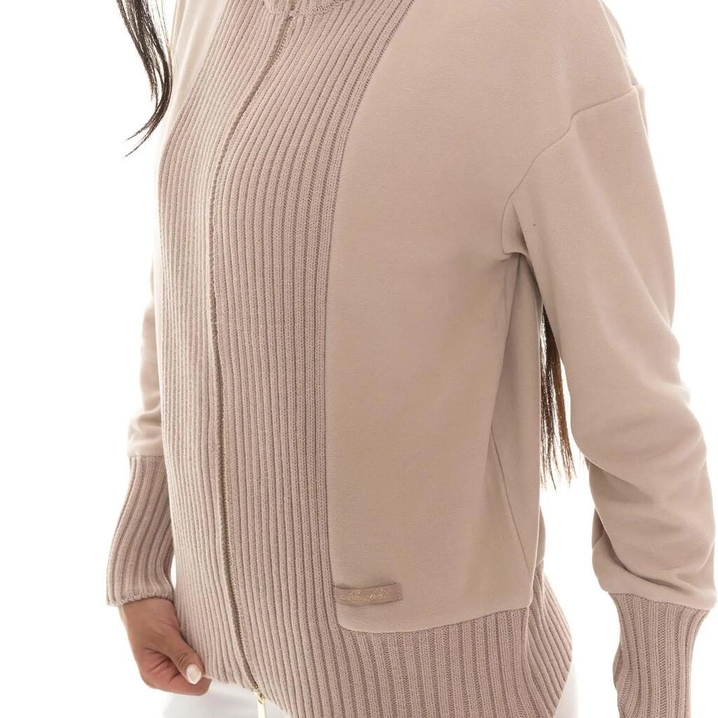 Leone 1947 Warm Touch women's winter zip-up sweatshirts with knitted inserts