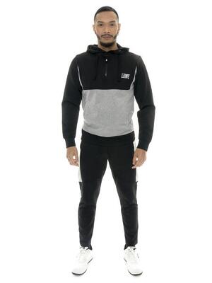 Tuta da uomo in tessuto tecnico con cappuccio mezza zip Leone 1947 Tech