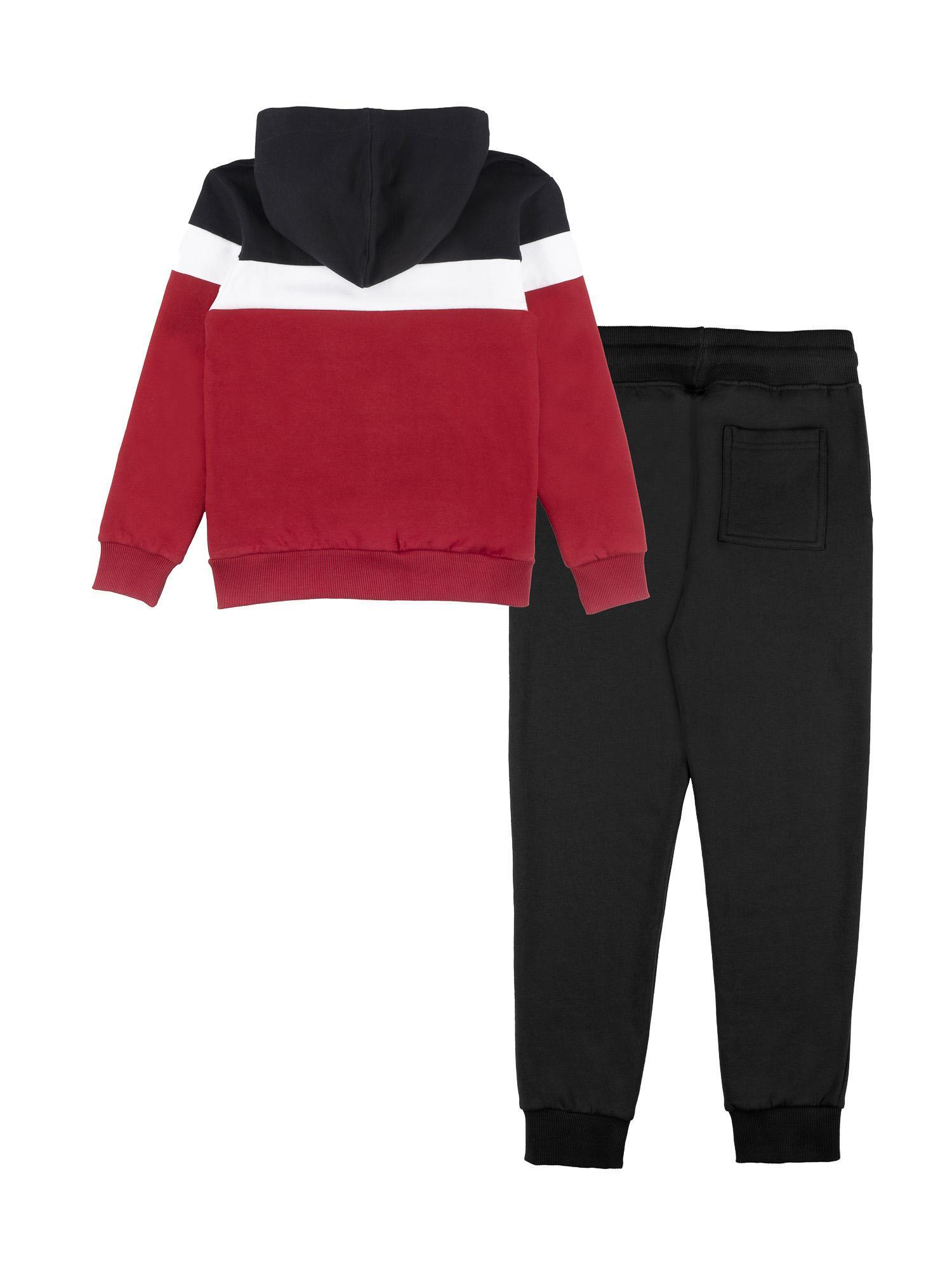 Chándal infantil de invierno, capucha y cremallera en color block de Leone 1947 2/4