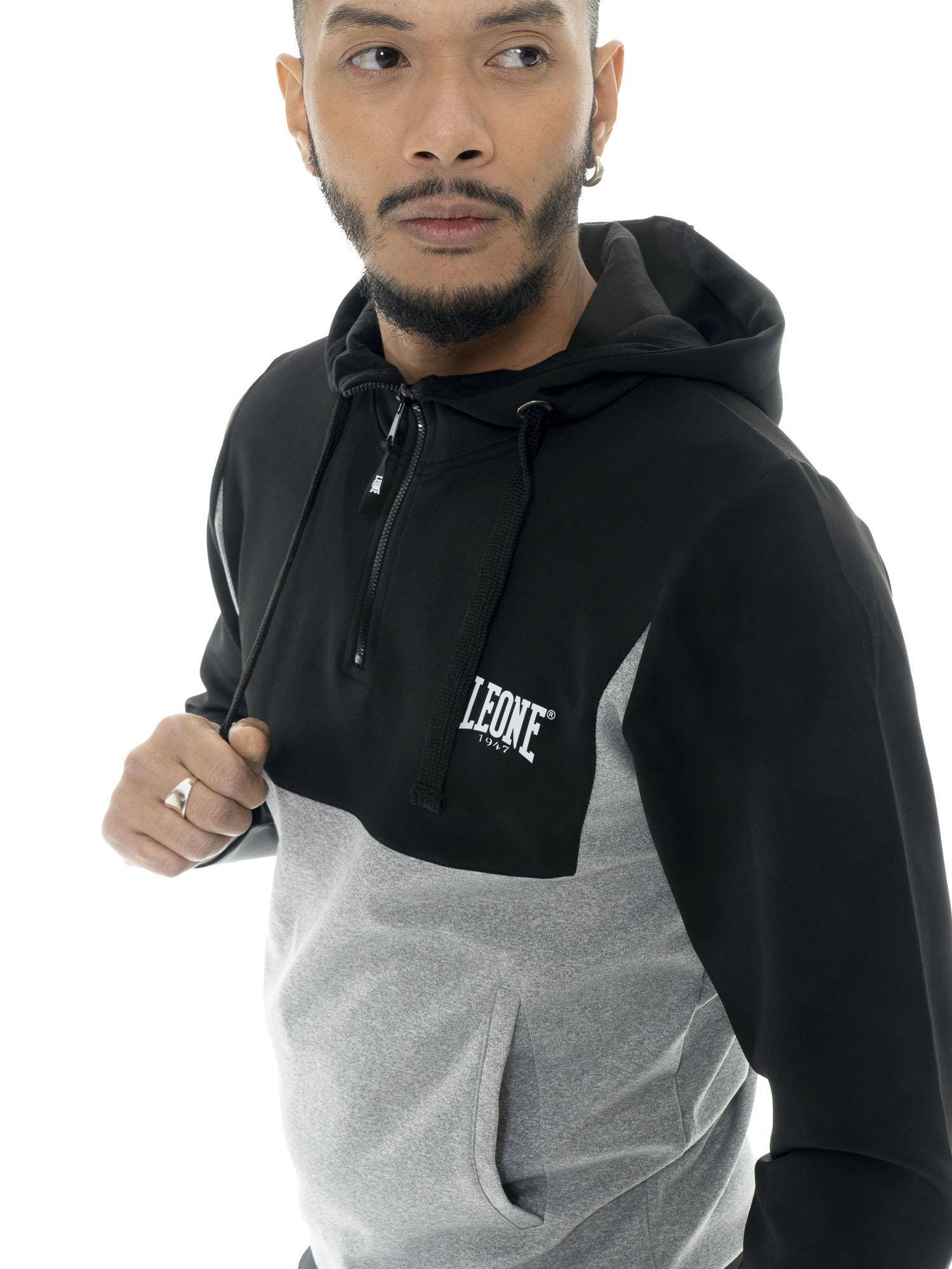 Conjunto de treino masculino Leone 1947 Apparel Tech, capuz, fecho 3/5