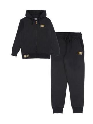 Leone 1947 Gold Kinder Winter Trainingsanzug mit Kapuze und Reißverschluss