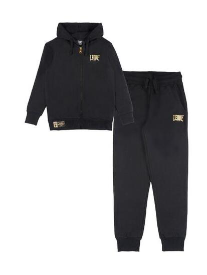 Leone 1947 Gold Kinder Winter Trainingsanzug mit Kapuze und Reißverschluss