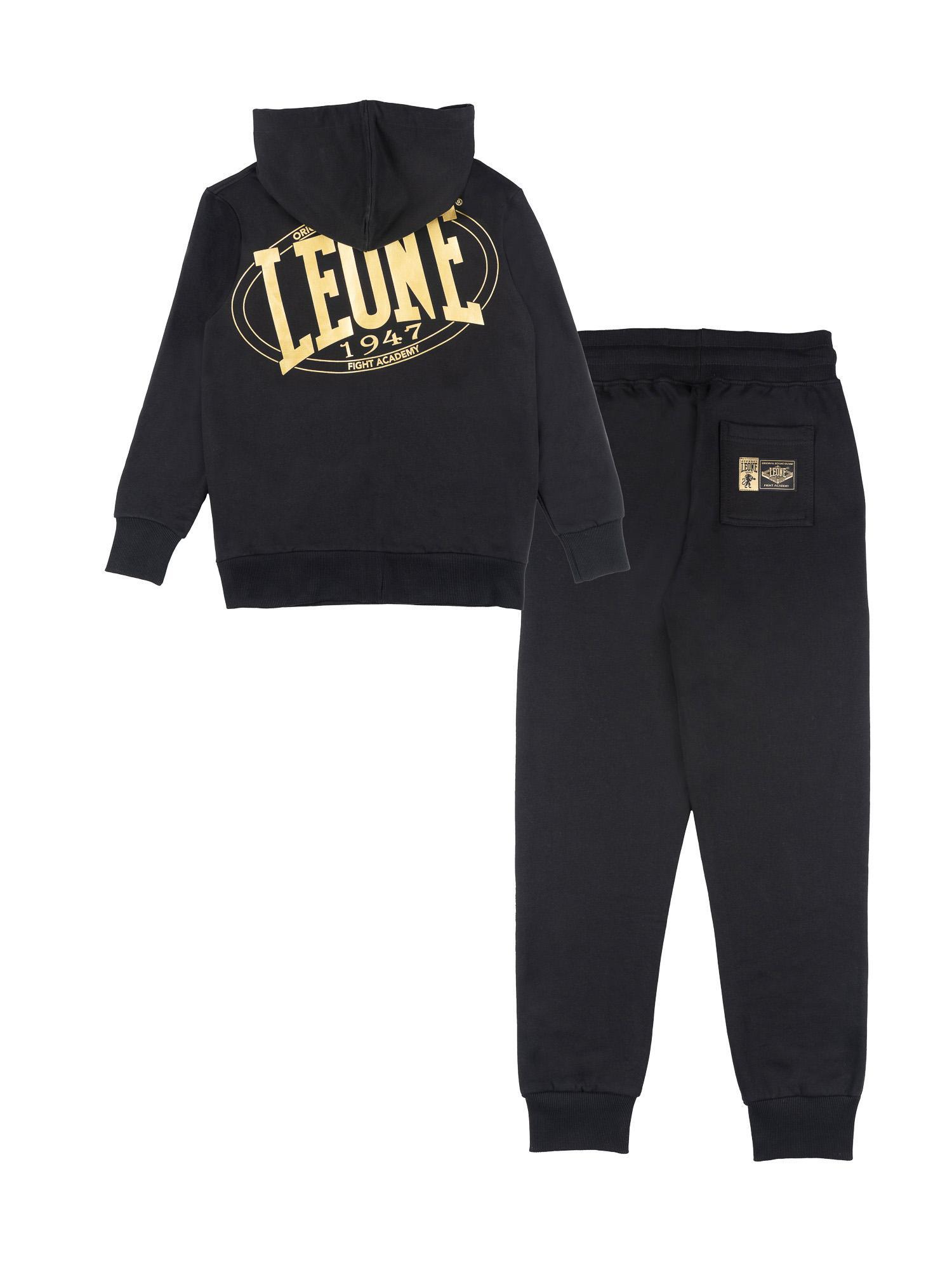 Leone 1947 Gold Kinder Winter Trainingsanzug mit Kapuze und Reißverschluss