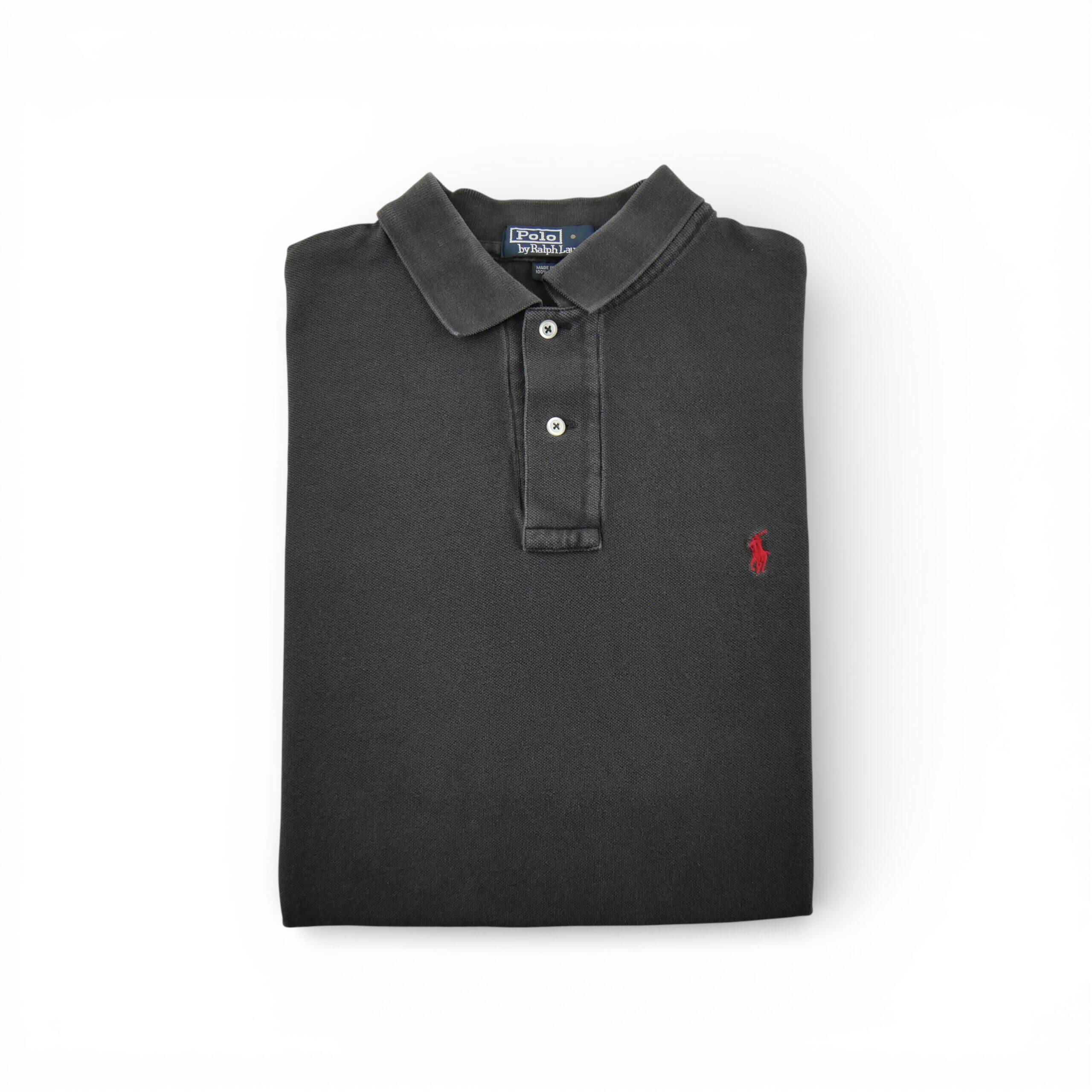 RALPH LAUREN Reconditionné - Polo manches courtes Homme Noir - Très Bon État